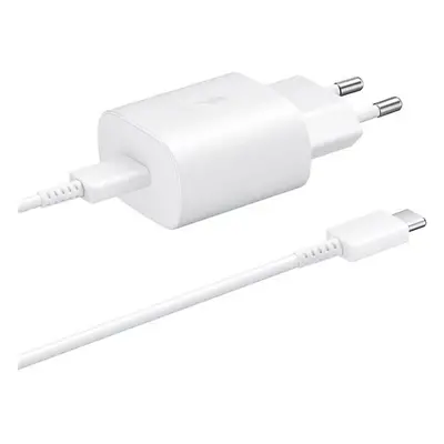 Samsung nabíječka (25W) + USB-C kabel bílá (Bulk)