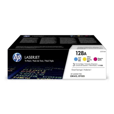 HP 128A CYM Tri-Pack LJ Toner Cartridge Vícebarevná