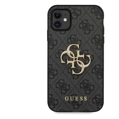 Guess PU 4G Metal Logo kryt iPhone 11 šedý