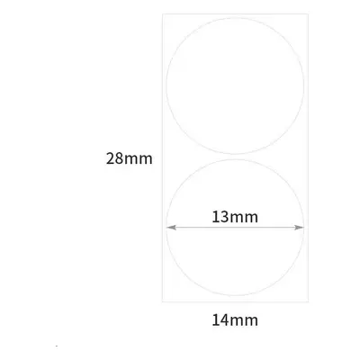 Niimbot štítky R 14x28mm 220ks Round pro D11 a D110 bílé