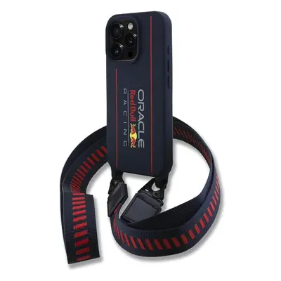 Oracle Red Bull Racing Silicone Vertical Logo MagSafe zadní kryt + Crossbody popruh iPhone 16 Pr