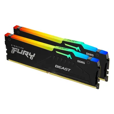 Kingston FURY Beast DDR5 128GB 5200MHz CL40 4x32GB RGB Černá Černá