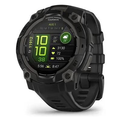 Garmin Instinct 3 – 45 mm, AMOLED, Černé s černým páskem Černá