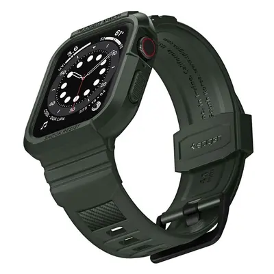 Spigen Rugged Armor Pro řemínek s pouzdrem Apple Watch 44/45mm zelený