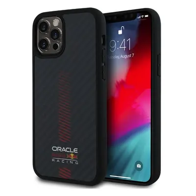 Oracle Red Bull Racing Carbon Powerbar MagSafe kryt iPhone 12/12 Pro černý