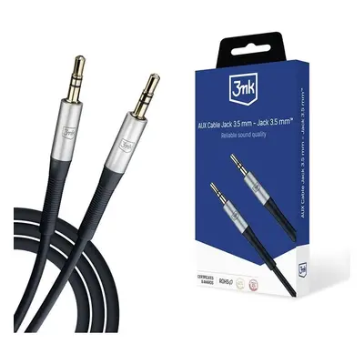 3mk AUX Cable Jack 3,5 mm/Jack 3,5 mm audio kabel, 1m černý