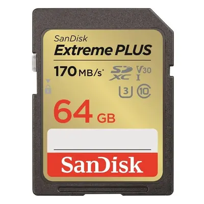 SanDisk SDXC karta 64GB Extreme PLUS SDSDXW2-064G-GNCIN