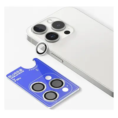 Blueo Sapphire Crystal Stainless Steel Camera Lens Protector Silver iPhone 15 Pro Max BSCL-I15PR