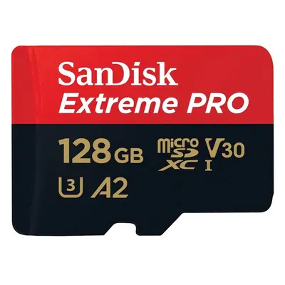 SanDisk micro SDXC karta 128GB Extreme PRO + adaptér SDSQXCD-128G-GN6MA