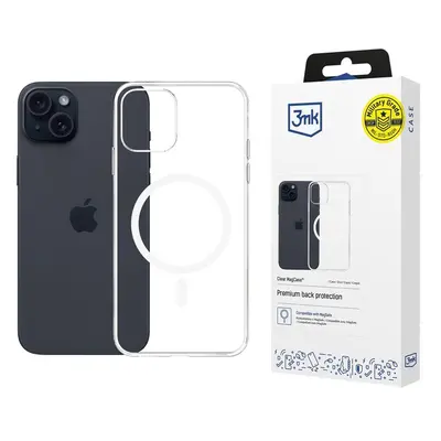 3mk ochranný kryt Clear MagCase pro Apple iPhone 15 Plus Čirá