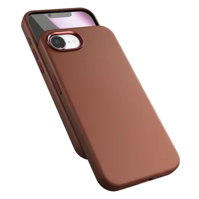 Epico Mag+ kožený kryt pro iPhone 16e hnědý Hnědá