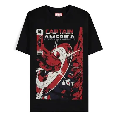 Difuzed Captain America Brave New World Tričko Retro Černá