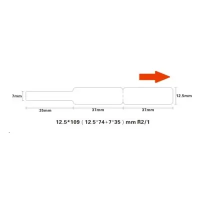 Niimbot štítky na kabely RXL 12,5x109mm 65ks pro D11 a D110 bílé