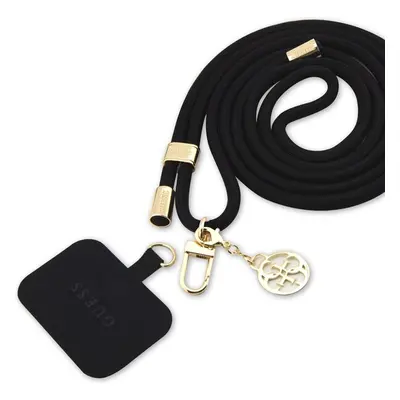 Guess Crossbody Popruh Cord 4G Charm zlatý/černý