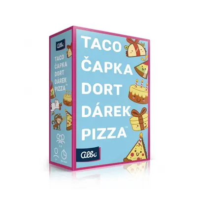 Albi Taco, čapka, dort, dárek, pizza