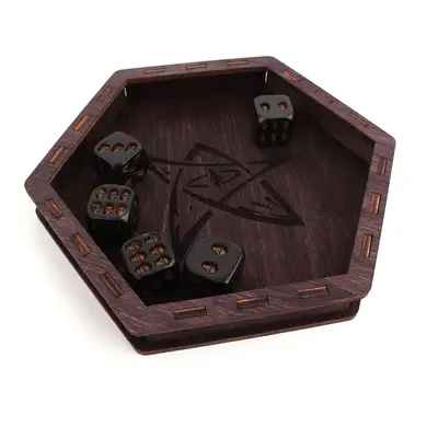 Myší Doupě Dice Tray - Dřevěný mořený (Cthulhu)