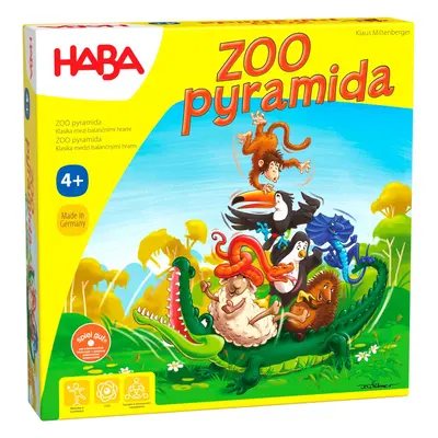 Haba ZOO pyramida CZ/SK - Společenská hra pro děti na rozvoj motoriky