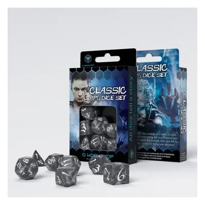 Q-Workshop Classic RPG Dice Set (7 dice) šedá / bílá