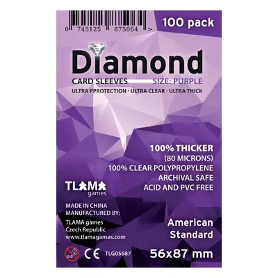 TLAMA games Obaly na karty Diamond Purple: American Standard (56x87 mm)