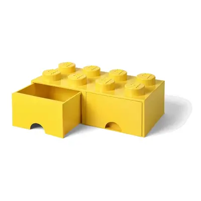 LEGO Storage Poškozené - LEGO úložný box 8 s šuplíky (žlutá)