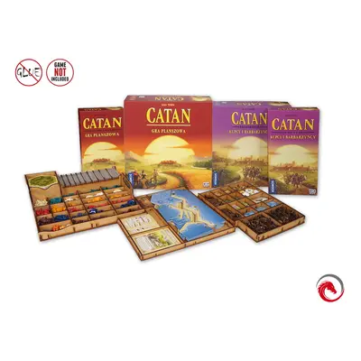 Poland Games Catan + Traders & Barbarians + 5-6 Players Expansions Insert (41134)