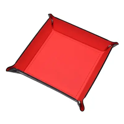 TLAMA games Dice Tray - Tác na kostky, koženka (skládací) Barva: Červená