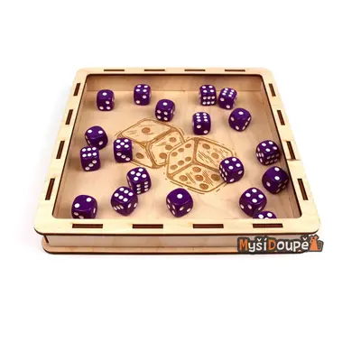 Myší Doupě Dice Tray XL - Motiv hrací kostky