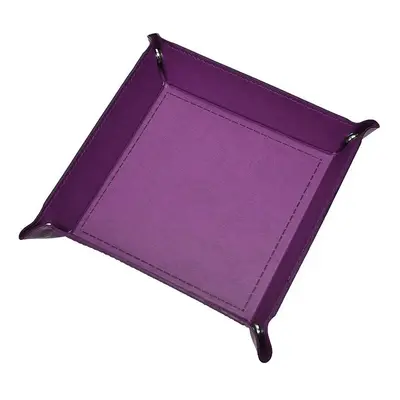 TLAMA games Dice Tray - Tác na kostky, koženka (skládací) Barva: Fialová