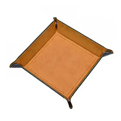 TLAMA games Dice Tray - Tác na kostky, koženka (skládací) Barva: Hnědá