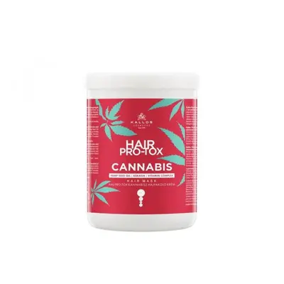 Kallos PRO-TOX Cannabis Hair Mask - maska na vlasy s konopným olejem 1000 ml