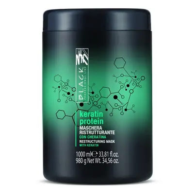 Black Keratin Protein Mask - regenerační maska ​​na vlasy, 1000 ml