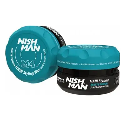 Nishman Hair Styling Wax Matte Finish Super High Hold M4 - matný vosk na vlasy s extra silnou fi