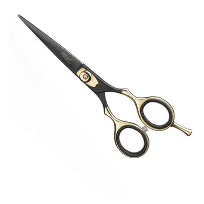 Eurostil 04499 Matt Black/Gold Scissors Razor Edge - nůžky na klasický střih, 5,5"