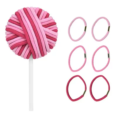 KIEPE Hair Tie Lollipops - gumičky do vlasů ve tvaru lízátka růžové, 24 ks