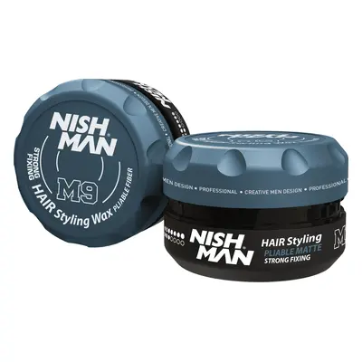 Nishman Styling Wax Fiber Matte M9 Strong Fixing - vláknitý matný vosk se silnou fixací, 100 ml