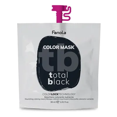 Fanola Color Mask - barevné masky Total Black (černá), 30 ml