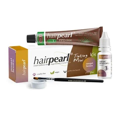 HairPearl Cosmetics Tinting Kit Mini PPD Free - set pro barevné obočí, řas nebo brady 3 - natura