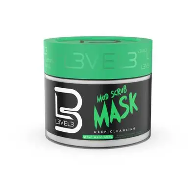 L3VEL3 Mud Scrub Mask - bahenní peelingová obličejová maska, 500 ml