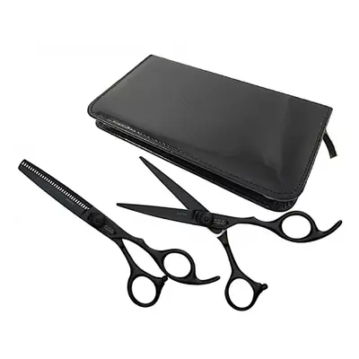 Olivia Garden SilkCut Matt Black Scissor Edition - limitovaná edice černých nůžek 5.75" a efilač