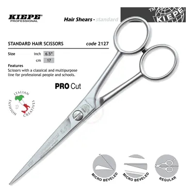 Kiepe 2127 Pro Cut - profesionální kadeřnické nůžky s mikrozoubky velikost 6,5"