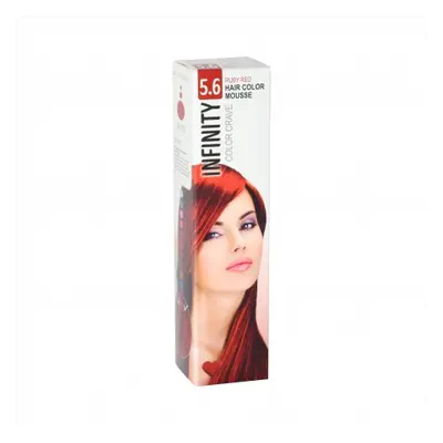 Elyseé Infinity Hair Color Mousse - barevná pěnová tužidla, 75 ml 5.6 - Ruby - rubínová