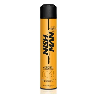 Nishman 04 Extra Strong Hold HairSpray - extra silný lak na vlasy, 400 ml