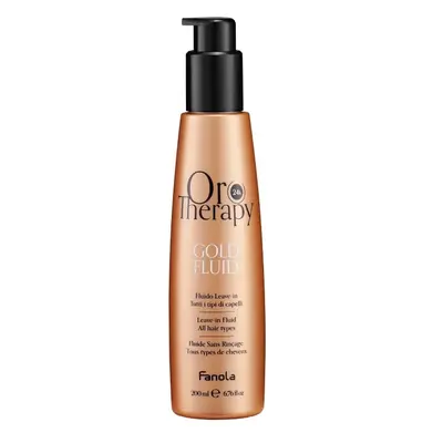 Fanola Oro Therapy Gold Fluid - bezoplachový rozjasňující fluid, 200 ml