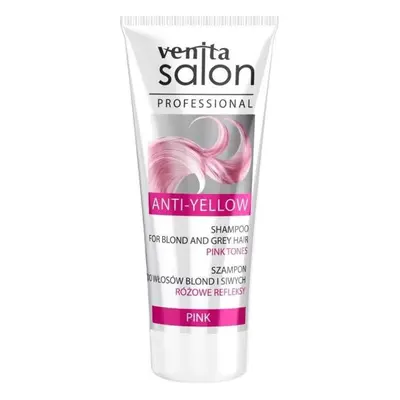 Venita Salon AntiYellow PINK SHAMPOO - šampon s růžovými pigmenty pro neutralizaci žlutých a šed