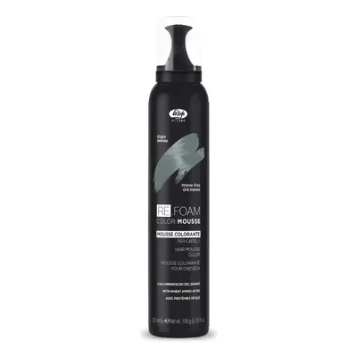 Lisap RE.Foam Color Mousse - barvící pěna na vlasy, 200 ml Intense Grey/ Gris Intense - intenziv