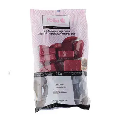 Pollié 06327 Wine Low-Melting Wax - depilační vosk - vínový﻿, 1 kg