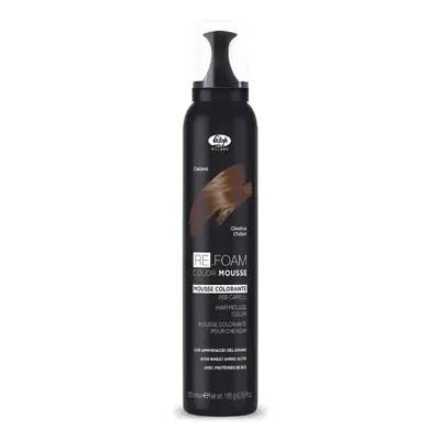 Lisap RE.Foam Color Mousse - barvící pěna na vlasy, 200 ml Chestnut - gaštanová