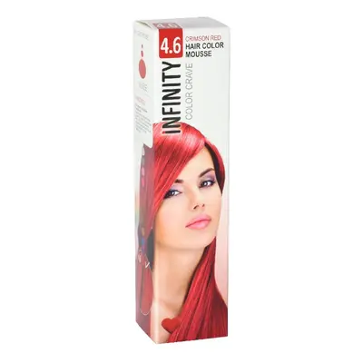 Elyseé Infinity Hair Color Mousse - barevné pěnové tužidla, 75 ml 4.6 Crimson Red - červená