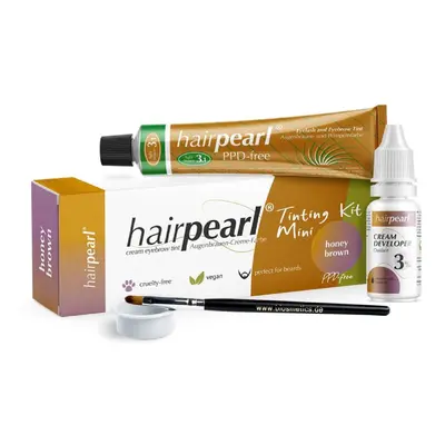 HairPearl Cosmetics Tinting Kit Mini PPD Free - set pro barevné obočí, řas nebo brady 3.1 - svět