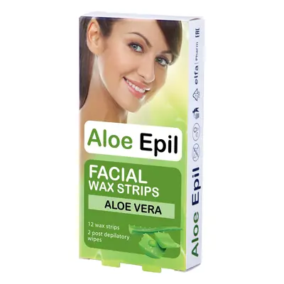 ​Aloe Epil Facial Wax strips - depilační voskové pásky na obličej, 12 + 2 ks